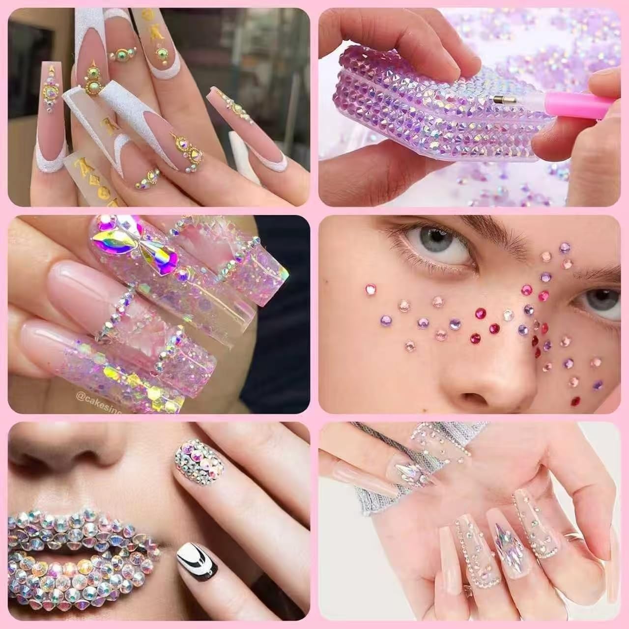 EditTime pierres jelly flatback colorées pour nail art vivant.