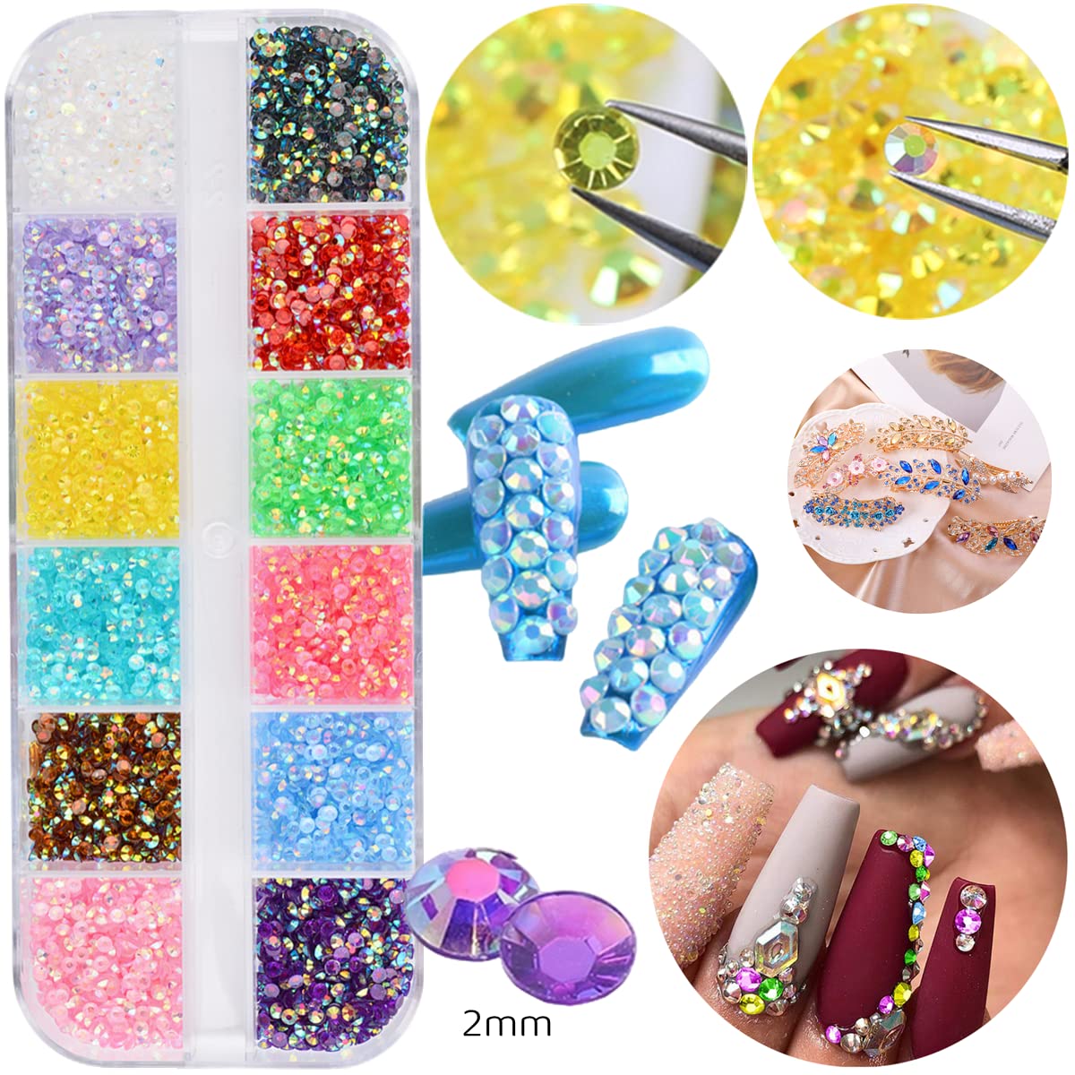 EditTime pierres jelly flatback transparentes pour effets translucides.