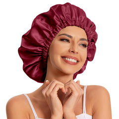 Edoneery bonnet satin protège les cheveux durant la nuit et limite les frisottis.
