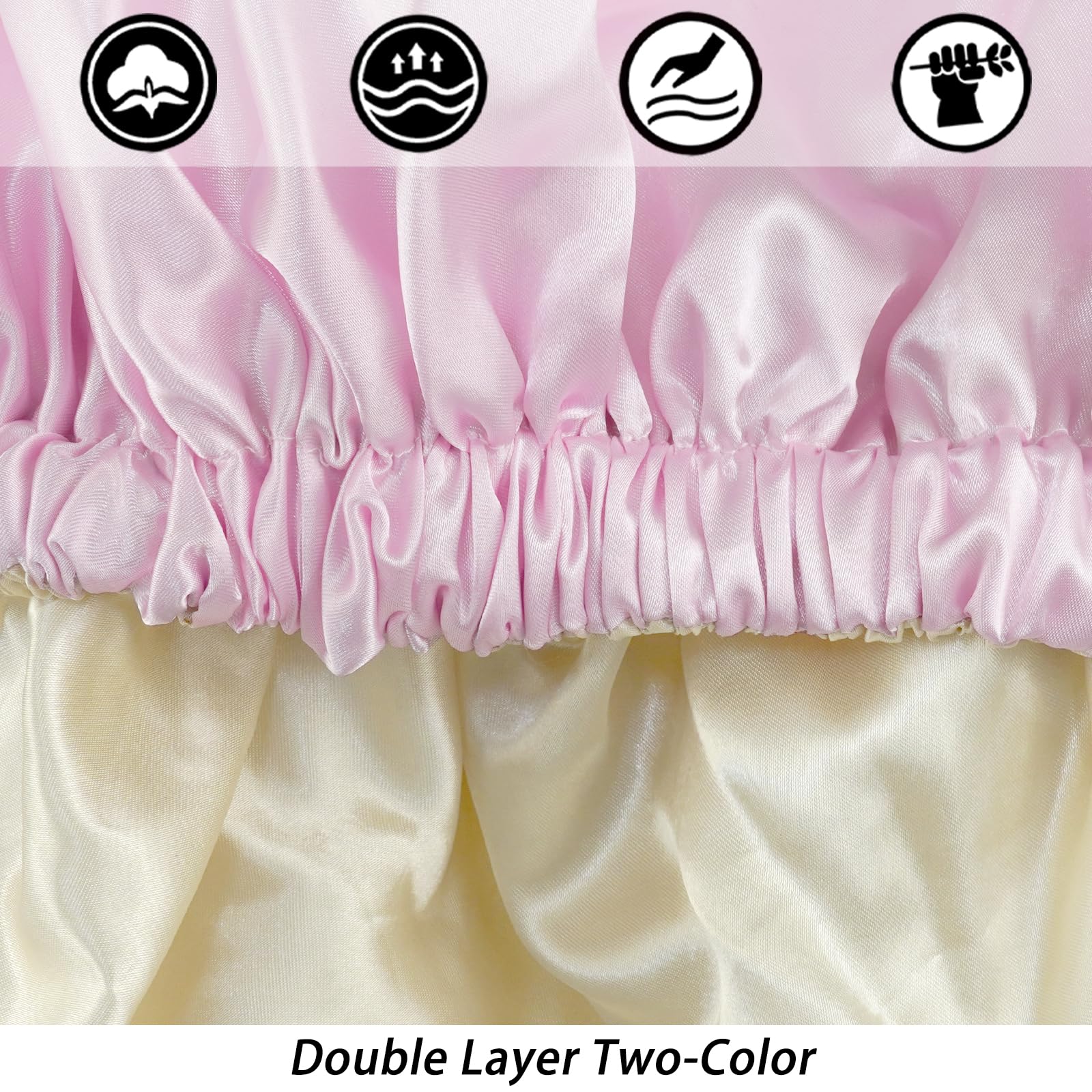 Edoneery bonnet satin usage quotidien, facilite le réveil et le coiffage.