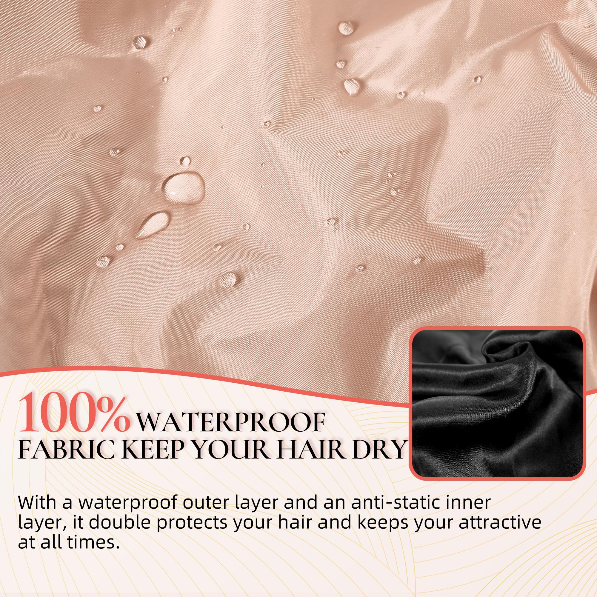 Edoneery cap-douche protection anti-poussiere satin, pratique et durable.