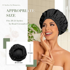 Edoneery chapeau-douche multi-usages rose noir, usage pratique en maison et spa.