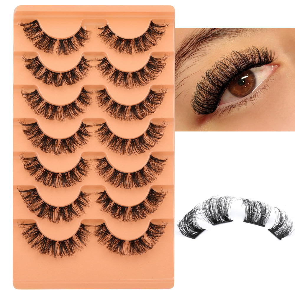Application facile des cils Eefofnn en grappes pour un maquillage rapide.