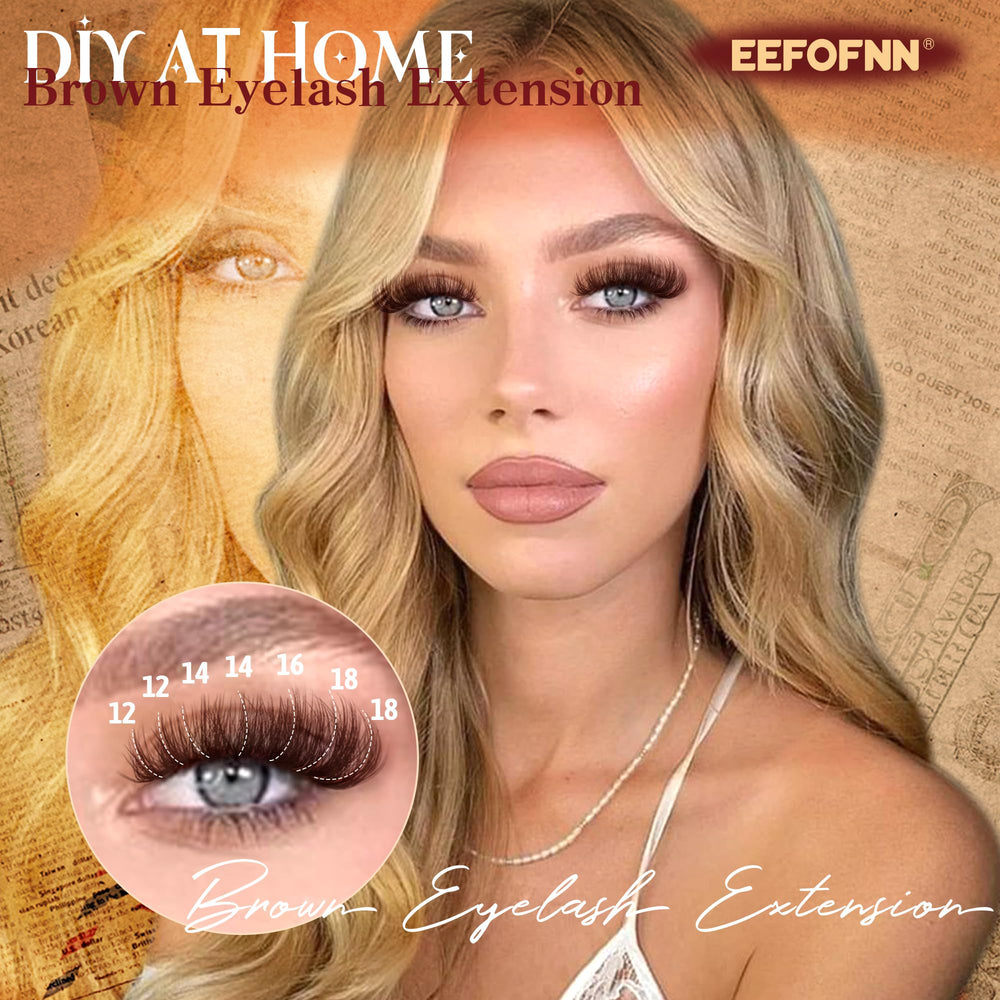 Eefofnn cils bruns dcurl extensions, courbe et douceur du port.