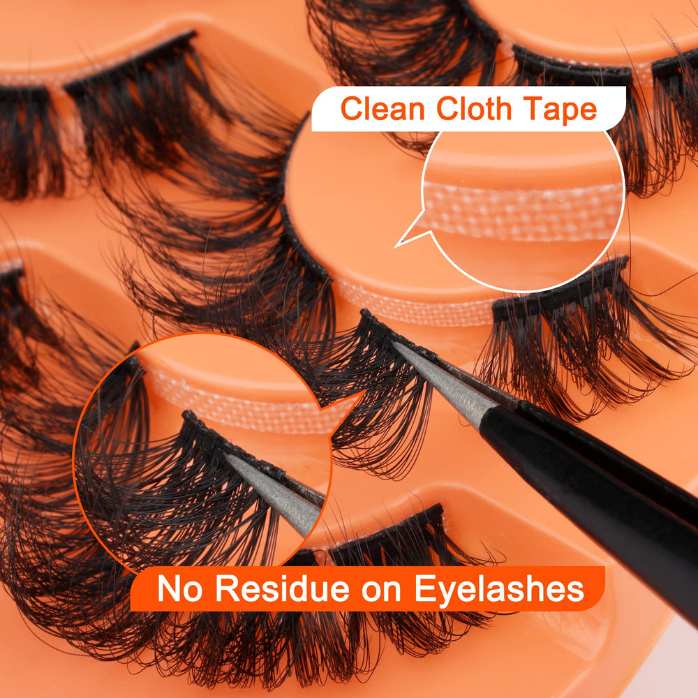 Eefofnn cils en grappes naturelles, 7 paires, volume sans effort et look raffiné.