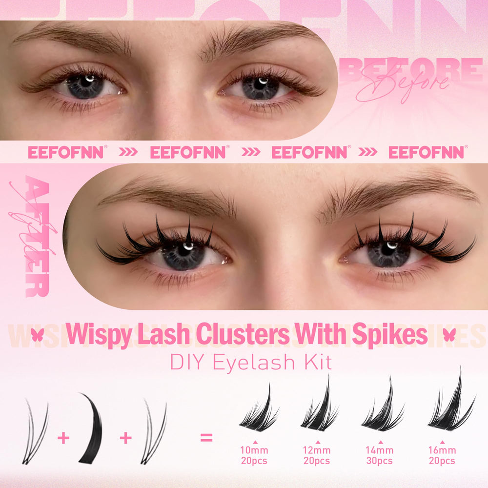 Eefofnn Fairy Lash : courbure en C pour un regard équilibré.