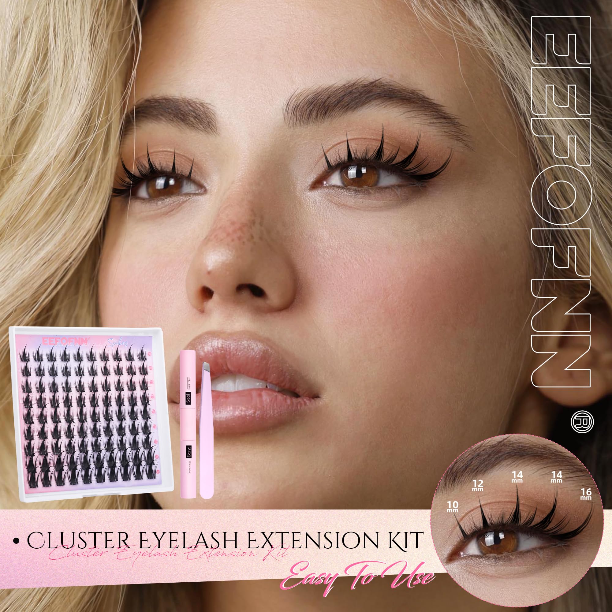 Eefofnn Fairy Lash : colle et sceau pour une tenue longue durée.