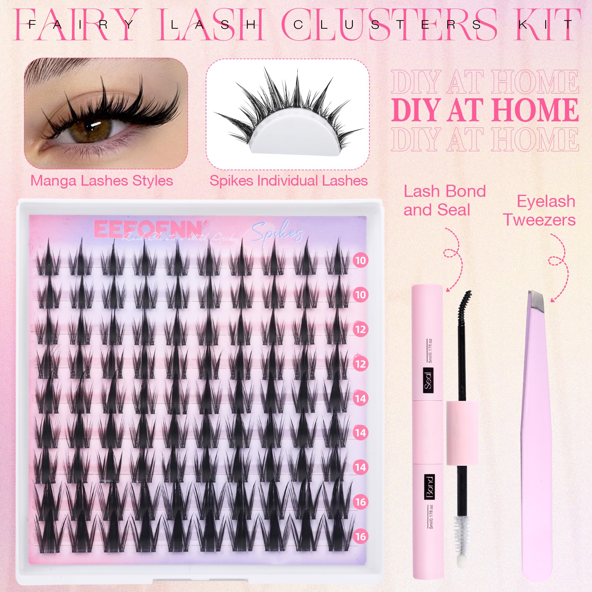 Eefofnn Fairy Lash : effet effilé manga pour des yeux plus grands.
