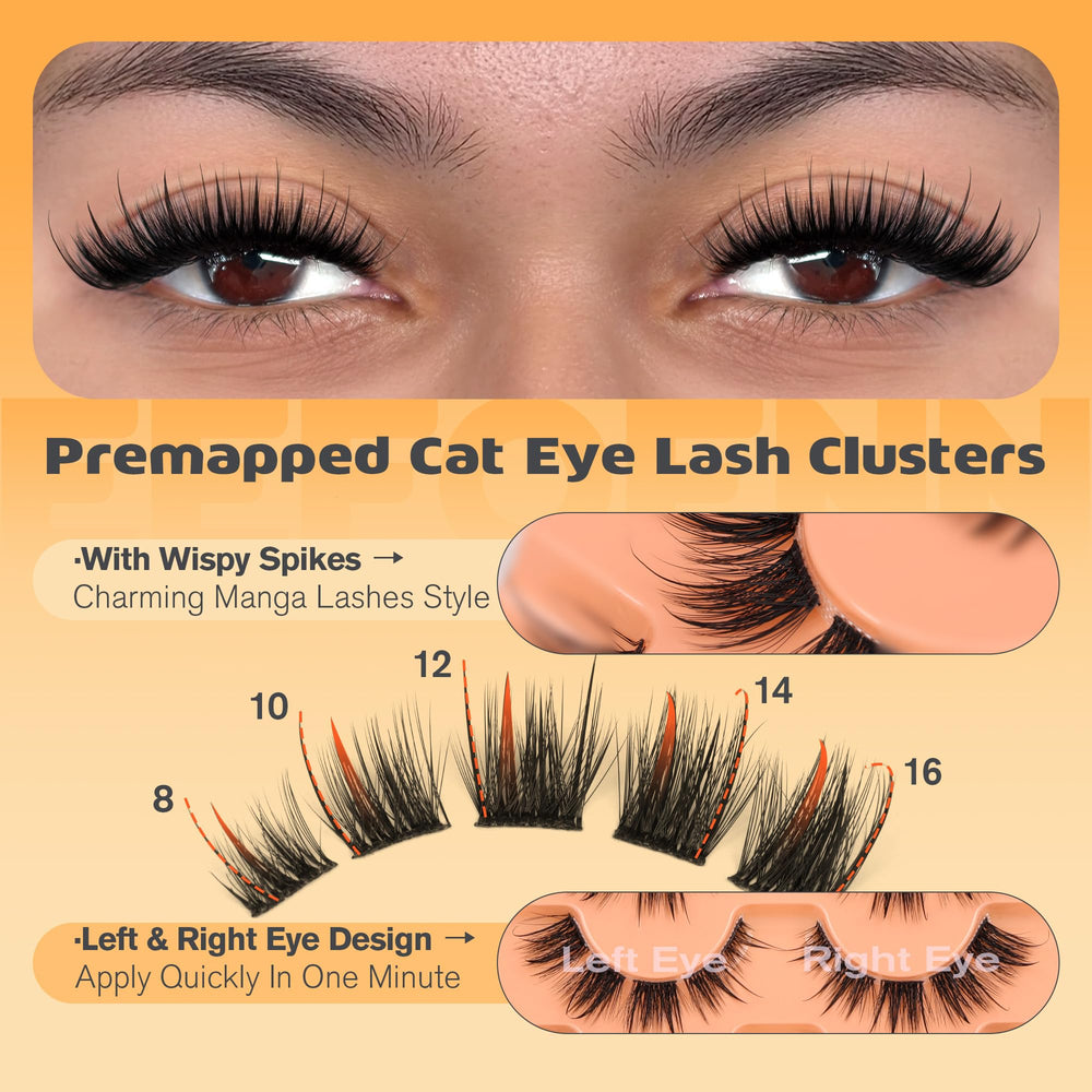 Eefofnn clusters naturels et légers pour cils confortables