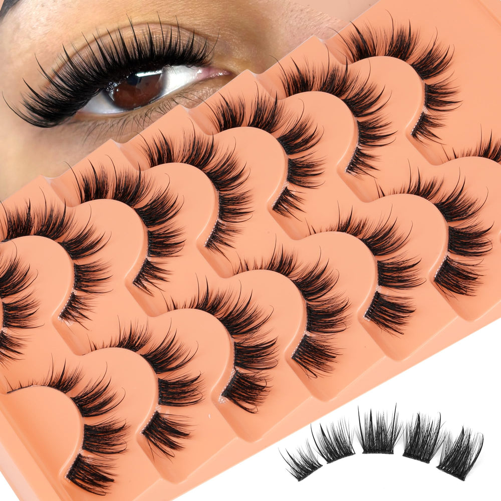 Eefofnn manga lashes clusters pré-mappées 8-16 mm pour un regard élargi