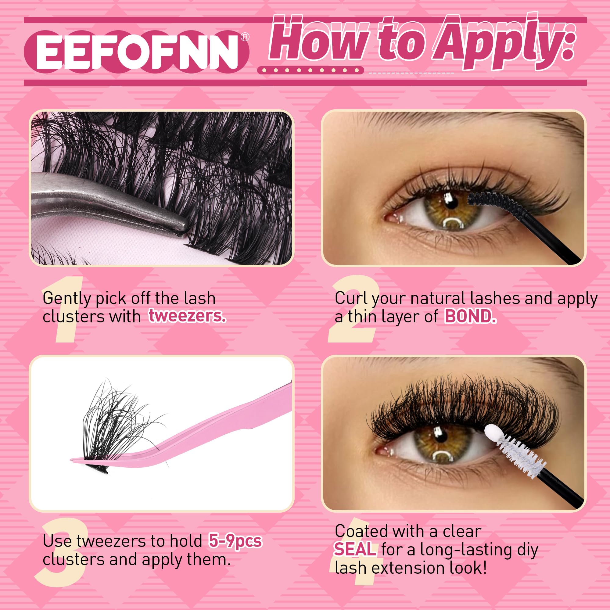 Eefofnn utilisation domicile maquillage extension: convient débutants et experts.