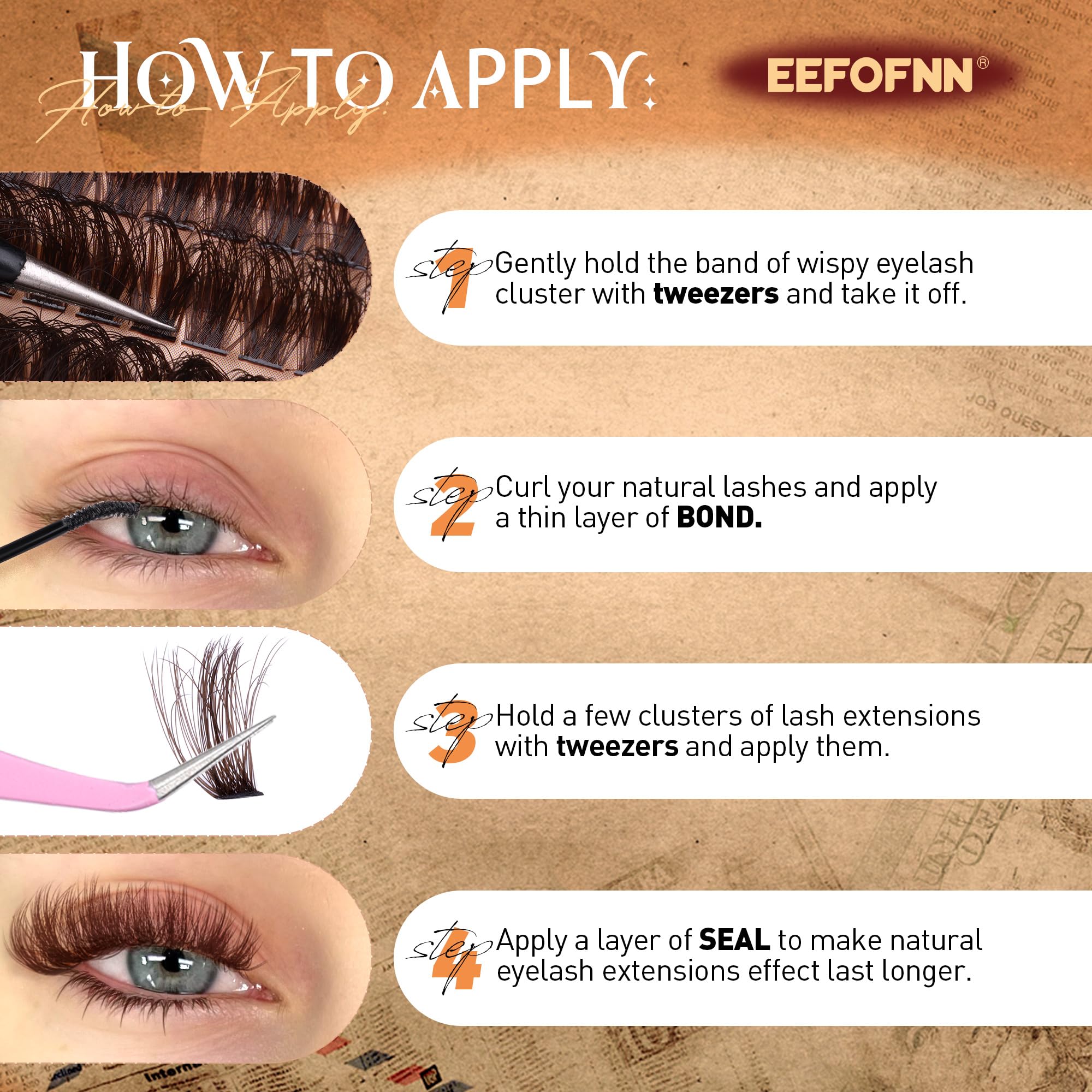 Eefofnn utilisation quotidienne pour yeux expressifs et naturels.