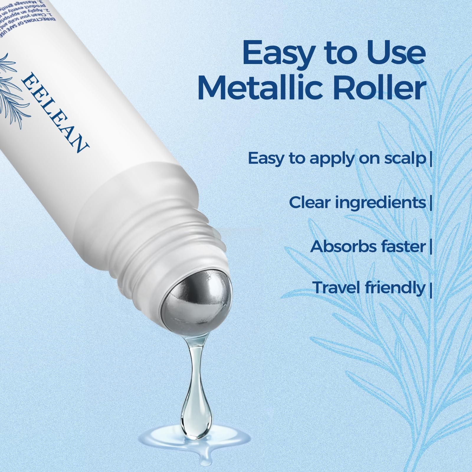EELEAN Sérum croissance capillaire Roll-On, compatibilité avec autres soins capillaires pour densité potentielle