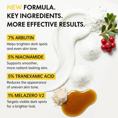 Ingrédients clés EELHOE: arbutine, niacinamide et tranexamique.