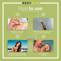 EEZYSUN bouteille SPF50 ouverte prête à l'emploi lors d'activités en plein air.