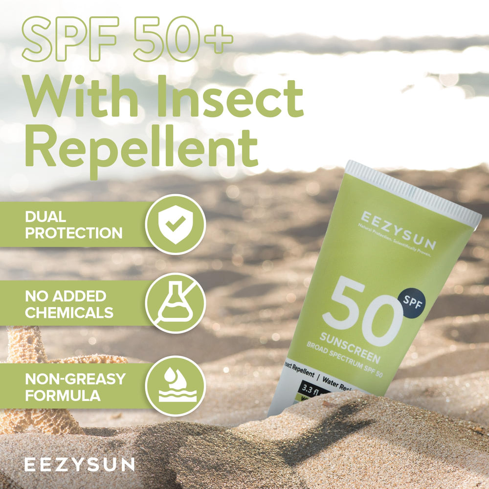 EEZYSUN lotion anti-moustiques citronnelle et neem, protection en extérieur.