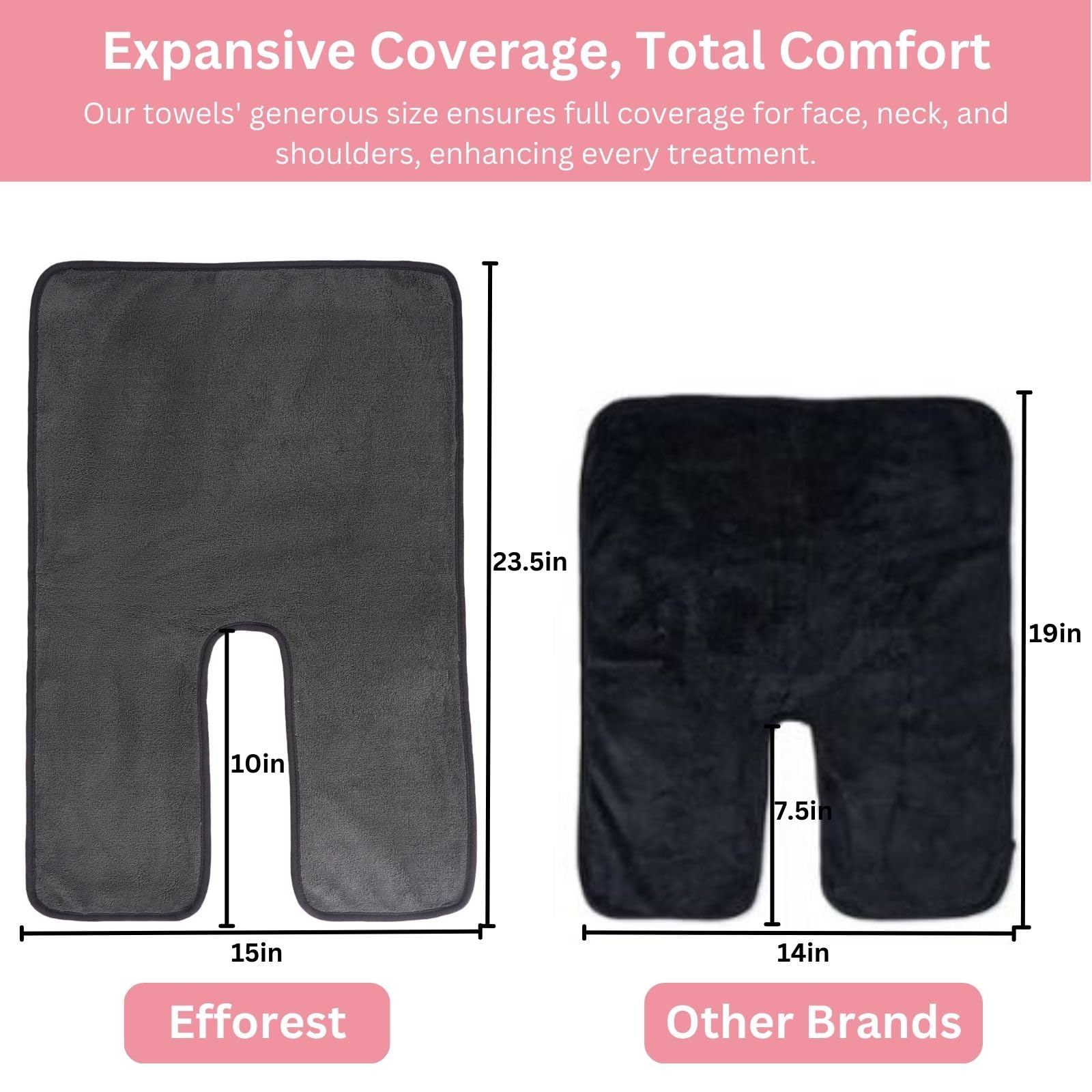 Efforest serviettes-visage microfibre ultra absorbante, douceur adaptée aux peaux sensibles.