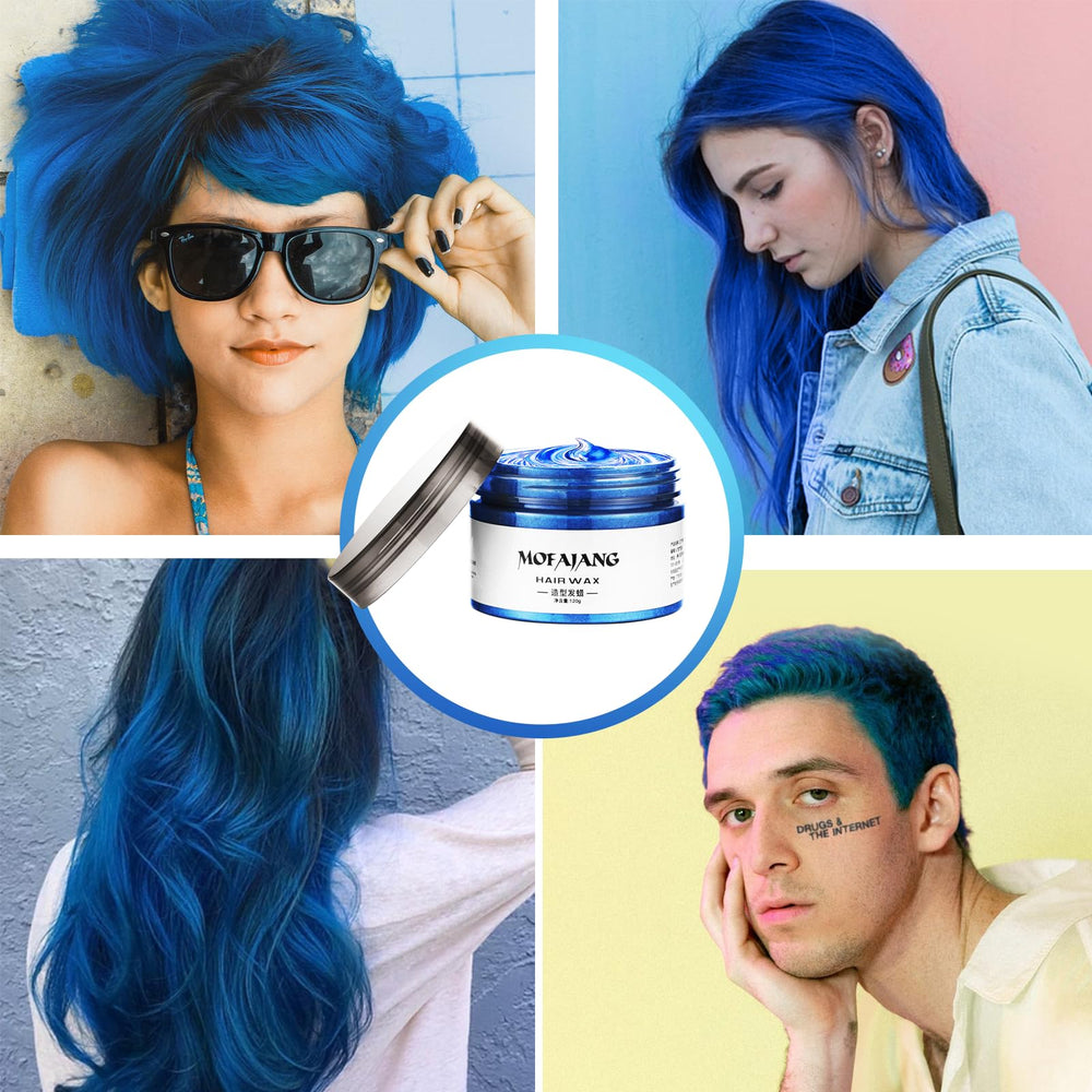 EFLY apparence-cheveux-bleu-temporaire, style rapide et pratique.