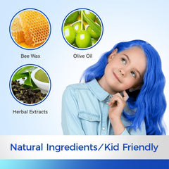 EFLY coiffure-bleu-temporaire, fini naturel et discret.