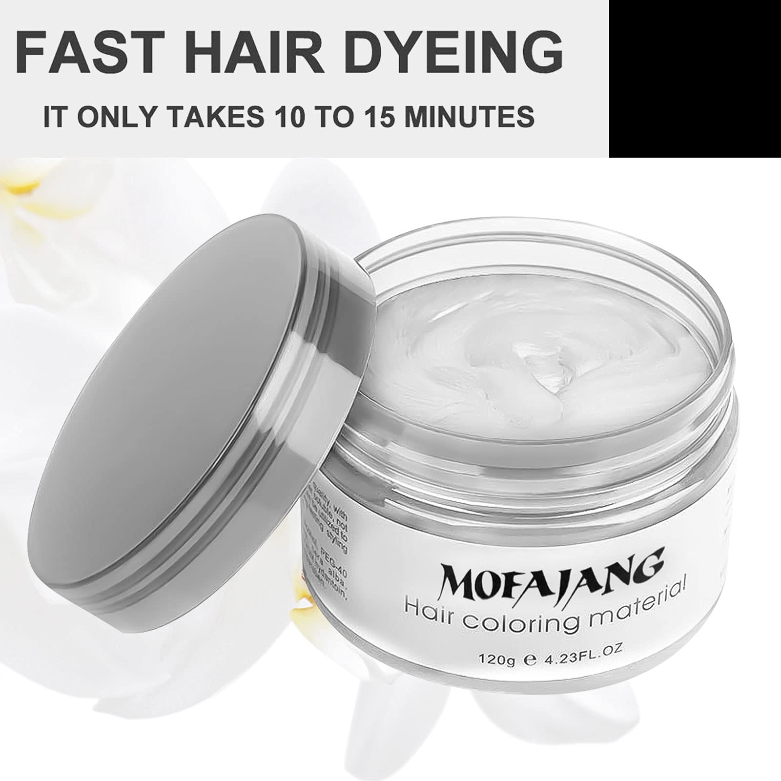 EFLY Hair Wax Application Blanc Cheveux: application précise pour colorer temporairement sans dommages.