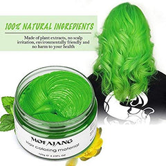 EFLY Hair Wax vert couleur instantanée et lavage facile.