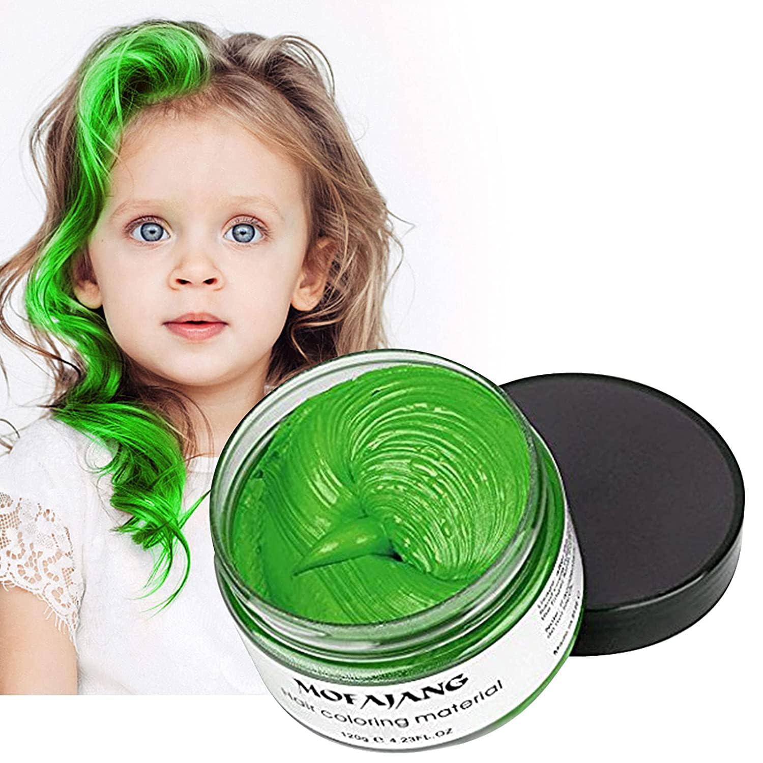 EFLY Hair Wax vert temporaire pour coiffage rapide et coloration légère.