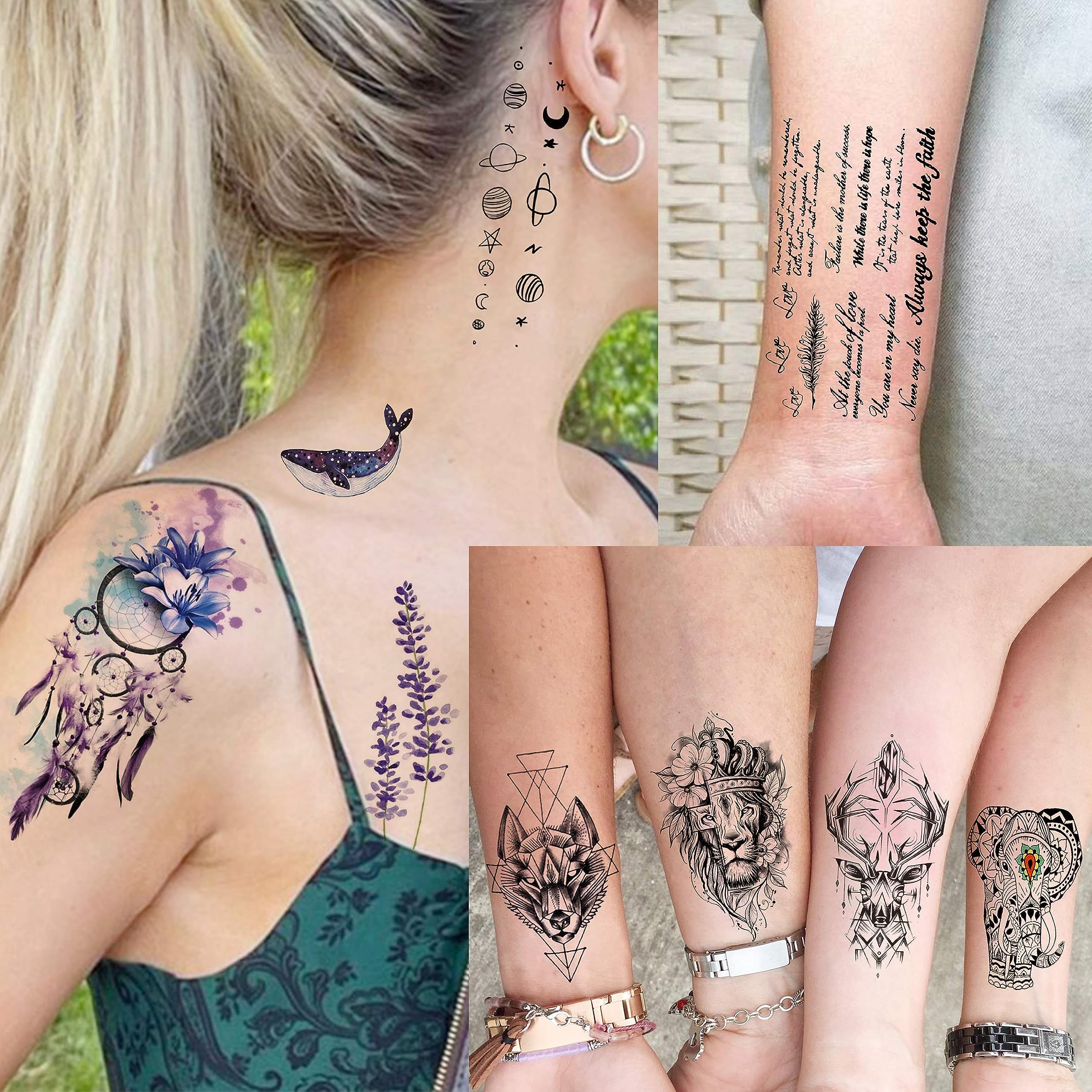 Les tatouages EGMBGM coeurs lèvres ajoutent des touches séduisantes pour soirées et photos.