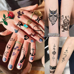 Les tatouages EGMBGM dragon-loup apportent une allure audacieuse et facile à enlever.