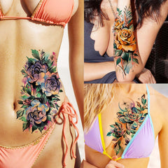 Tatouages EGMBGM Attrape-rves et hibou en couleur, effet profond et durable.