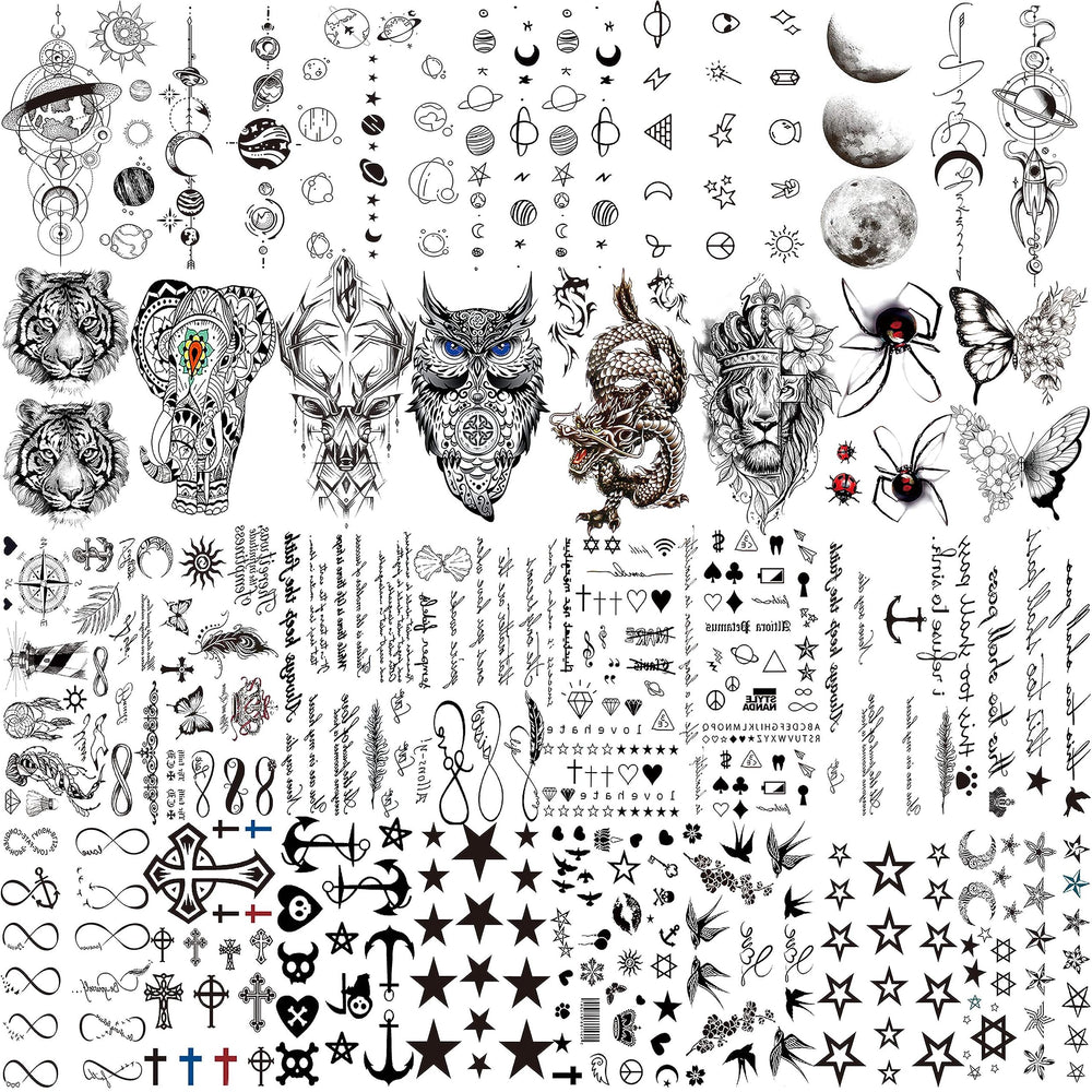 Les tatouages EGMBGM oiseaux plumes apportent élégance et application simple sur la peau.