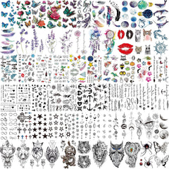 Les tatouages EGMBGM papillon fleur offrent style printanier rapide et éphémère.