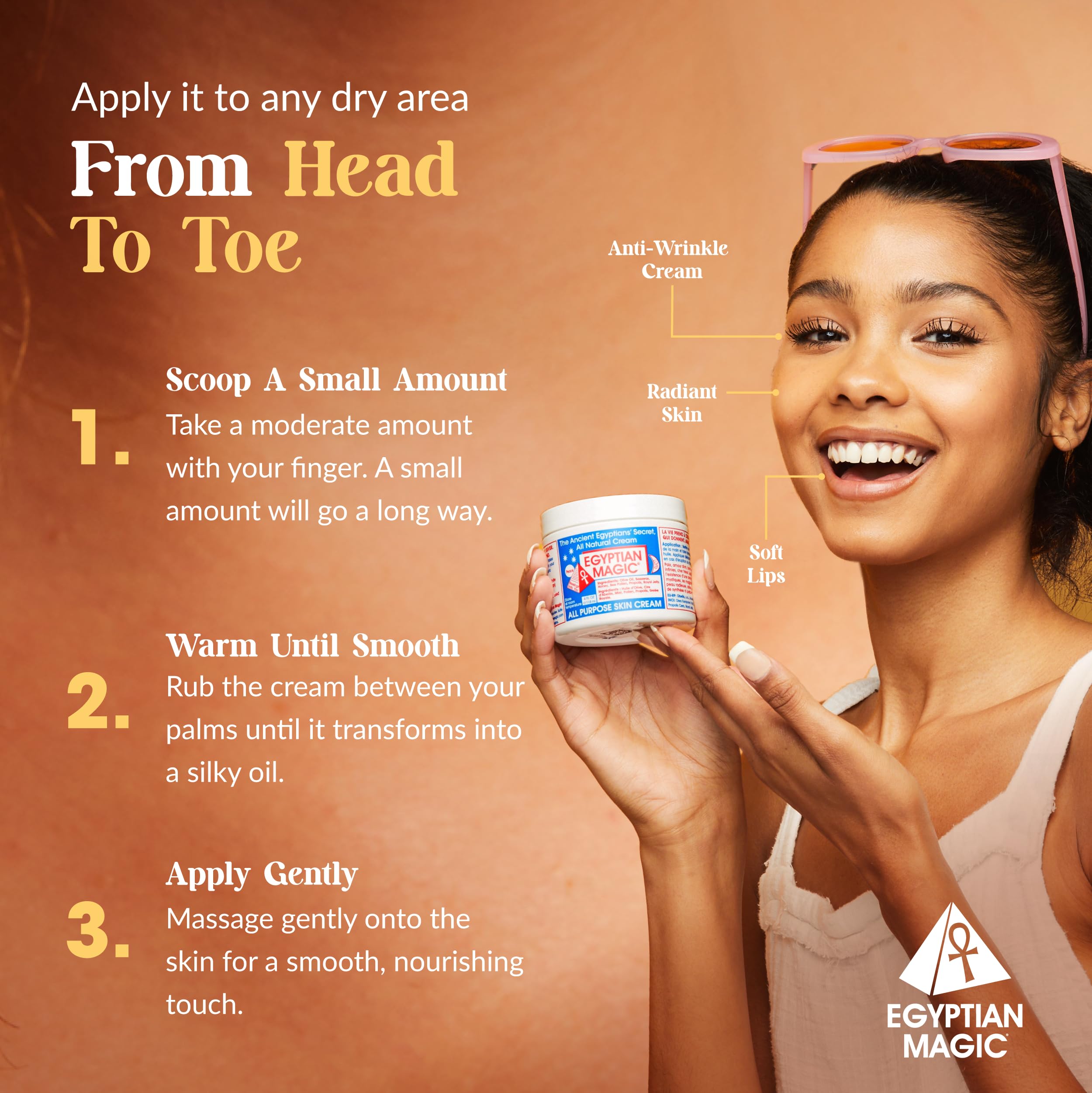 Egyptian Magic après rasage, apaise et hydrate la peau sensible.