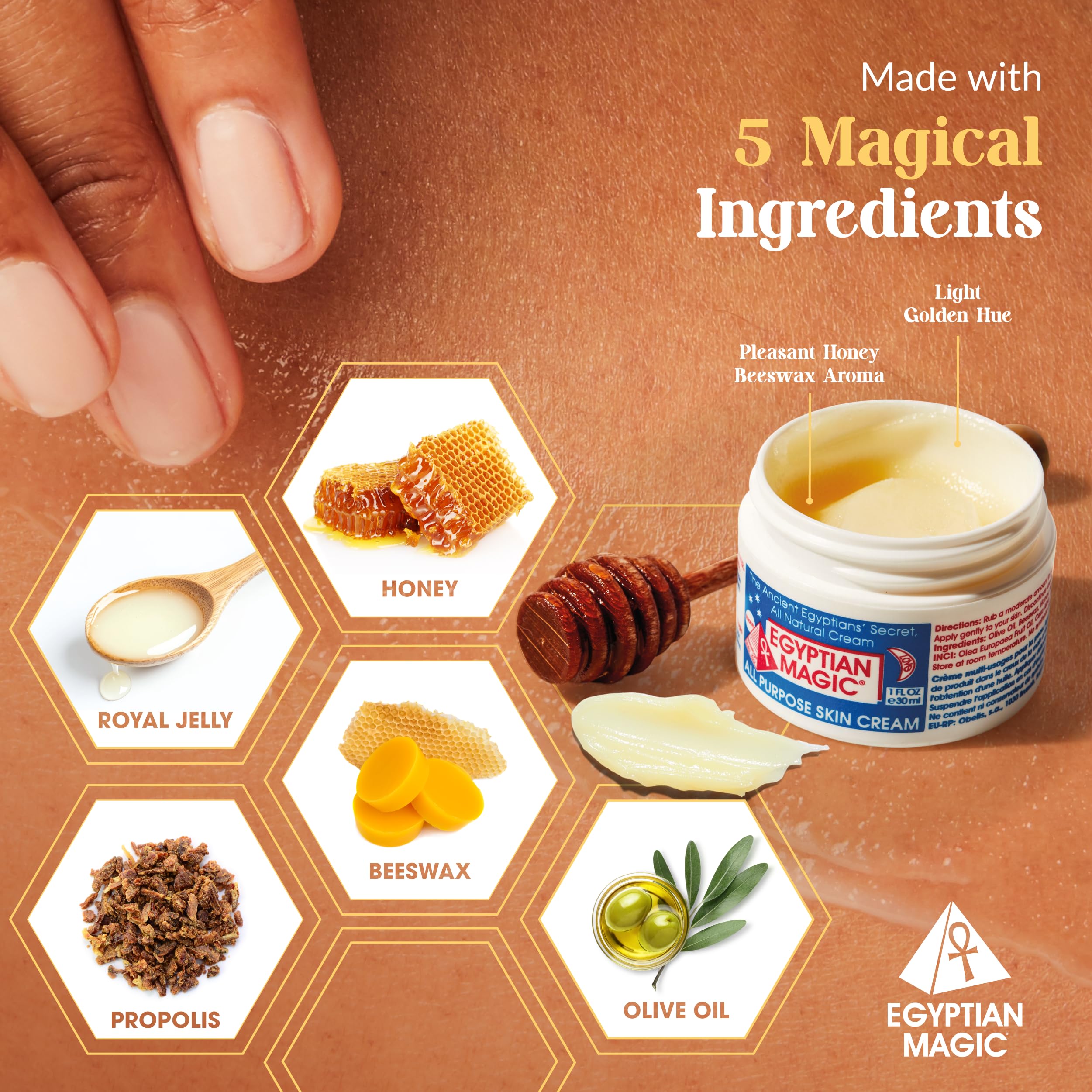 Egyptian Magic baume lèvres, protection douce et hydratation prolongée.