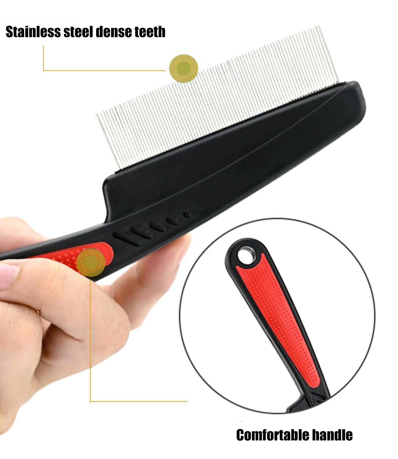 Peigne cuir chevelu EHBELIF – bouton pratique pour rassembler résidus.