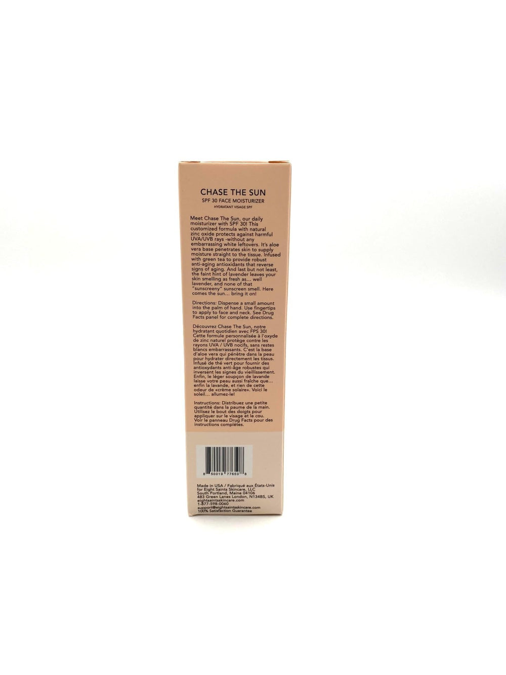 Fabrication dans le Maine avec Eight Saints Chase the Sun SPF30