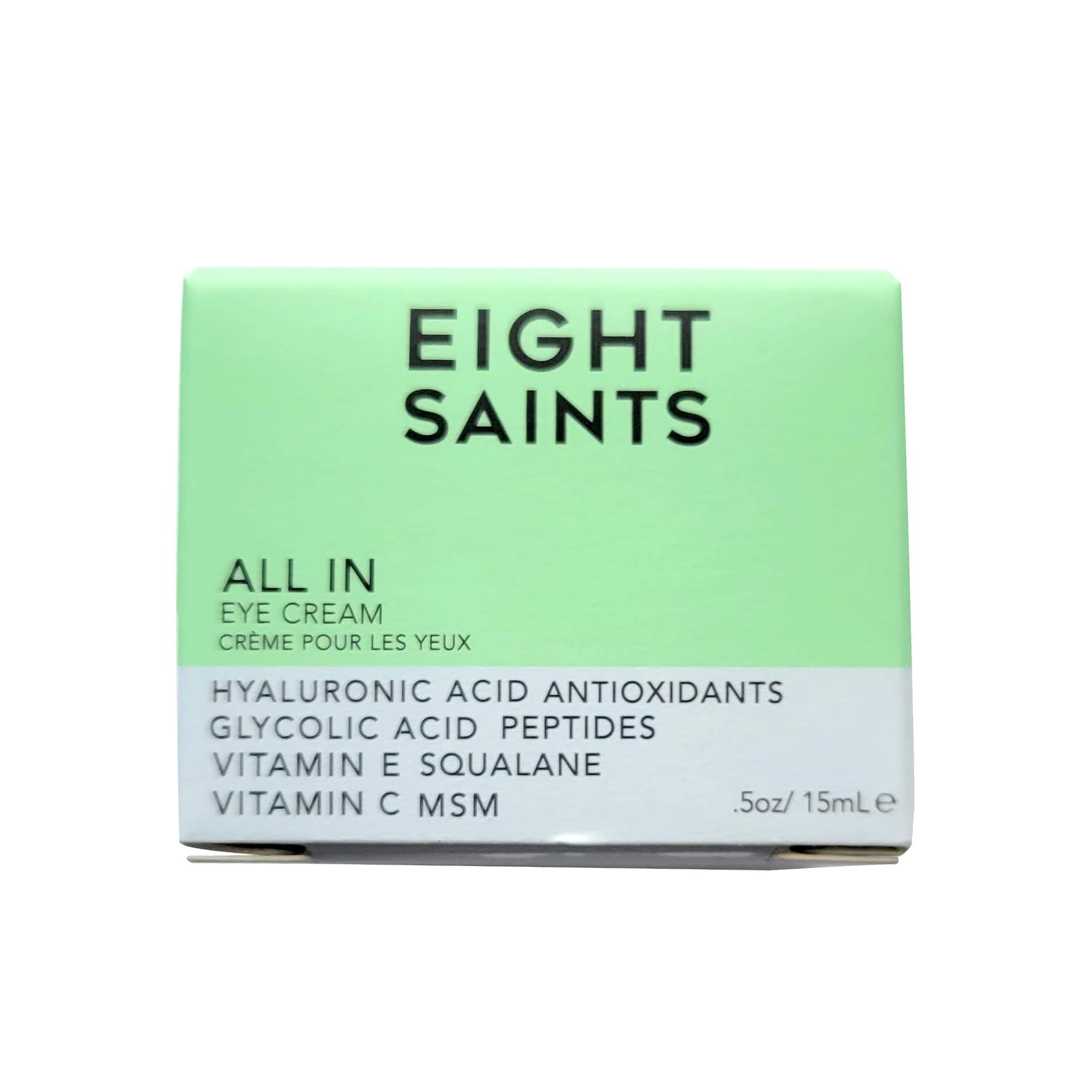 Eight Saints Crème contour des yeux, sans parfum, adaptée à tous les types de peau.