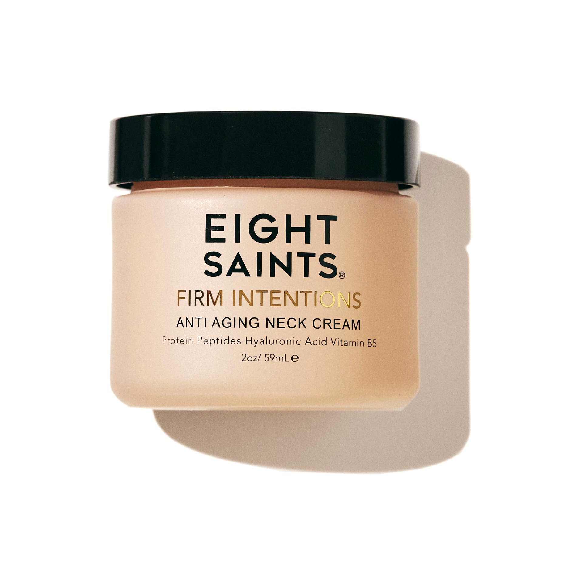 Crème Eight Saints pour le cou, bouteille élégante et hydratante.
