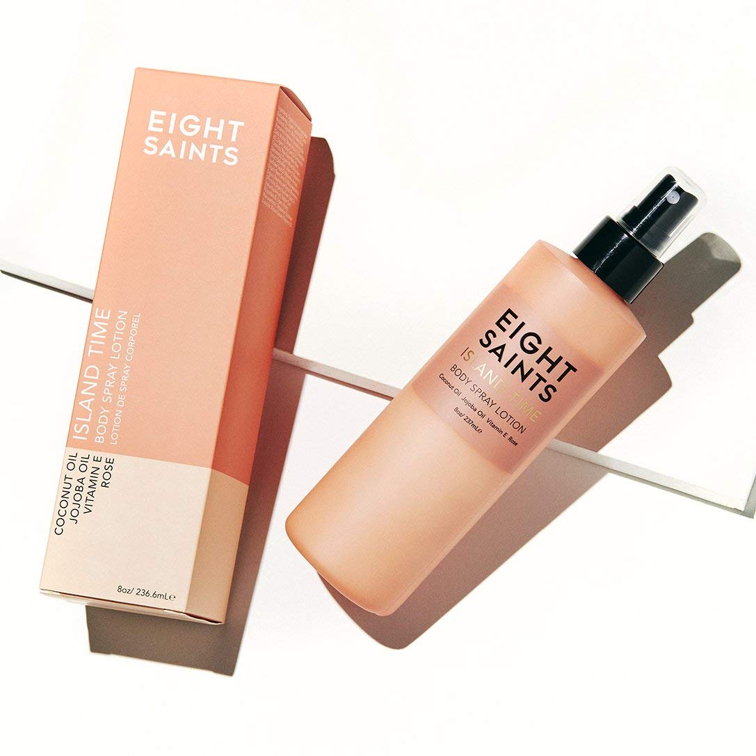 Texture lisse et absorption rapide pour Eight Saints Island Time Lotion.