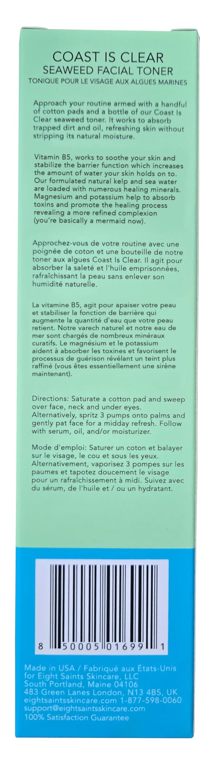 Formule non comédogène Eight Saints – pores mieux équilibrés.
