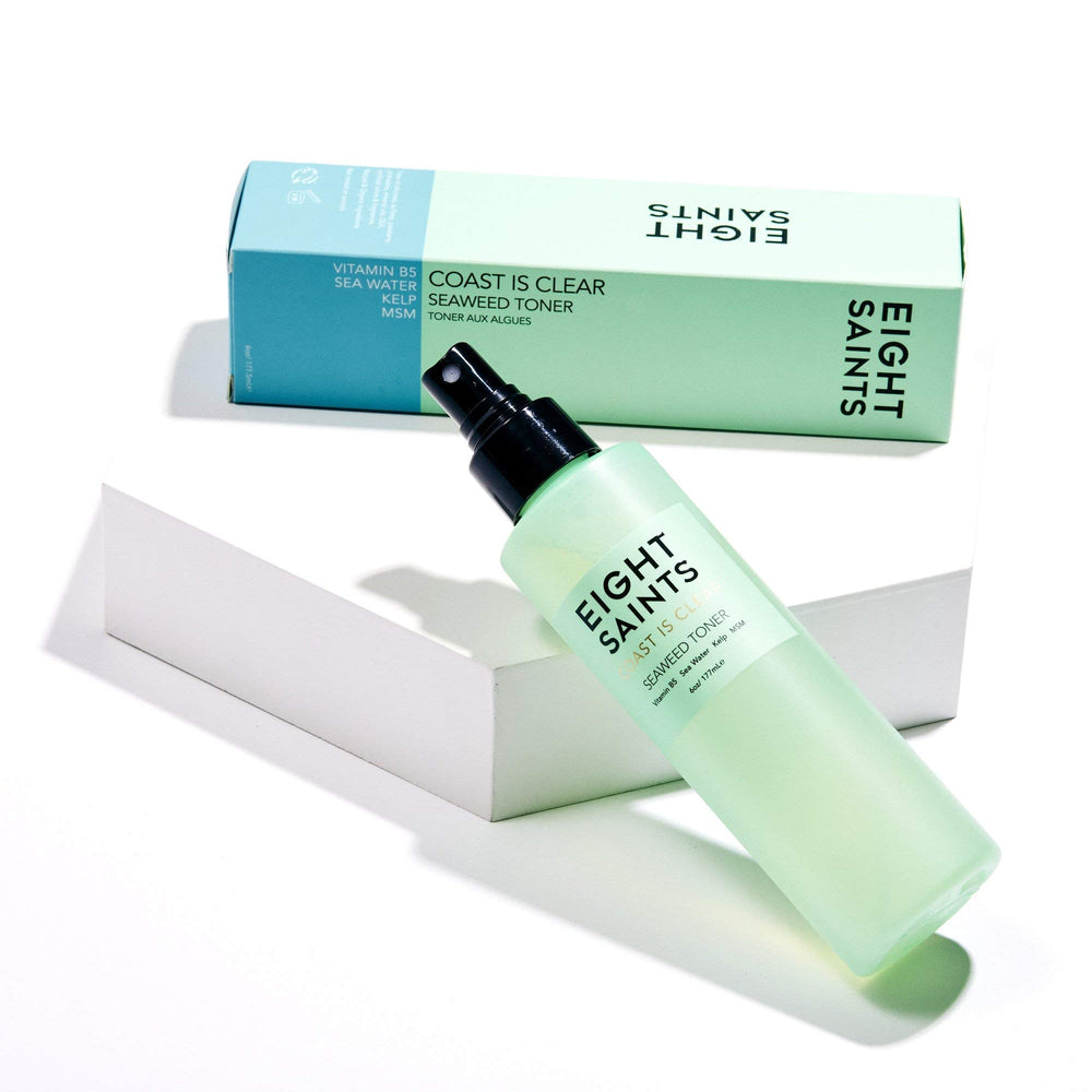 Goutte de tonique algue Eight Saints après nettoyage pour fraîcheur.