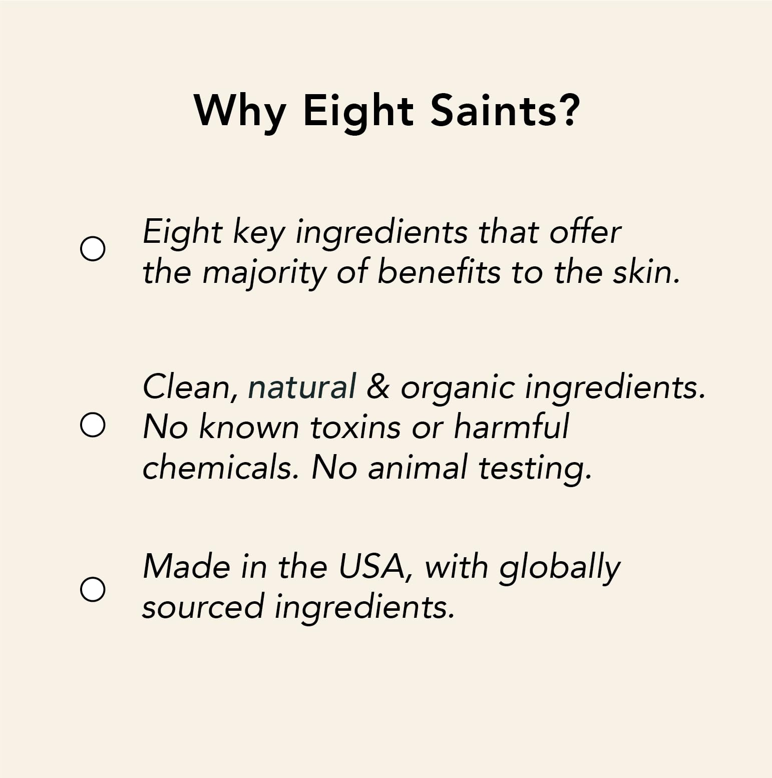 Eight Saints Zen Out, sans-fragrance, soin hypoallergénique