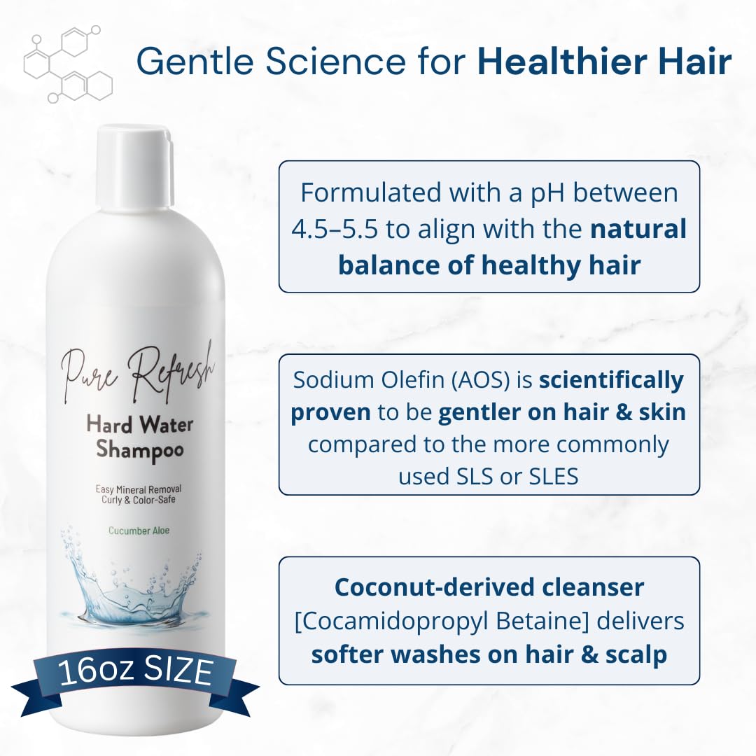 Eight Twelve Pure Refresh Shampoing – convient aux cheveux colorés et bouclés pour préserver la couleur.