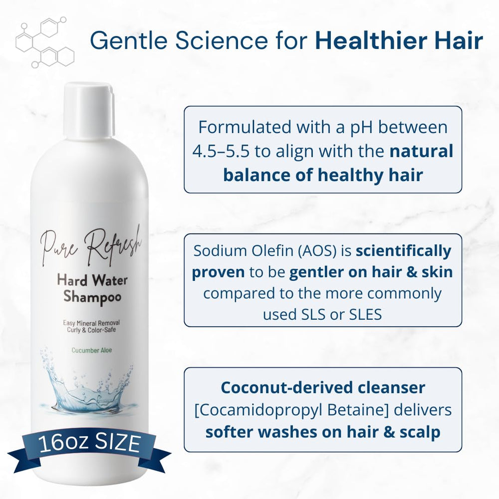Eight Twelve Pure Refresh Shampoing – convient aux cheveux colorés et bouclés pour préserver la couleur.