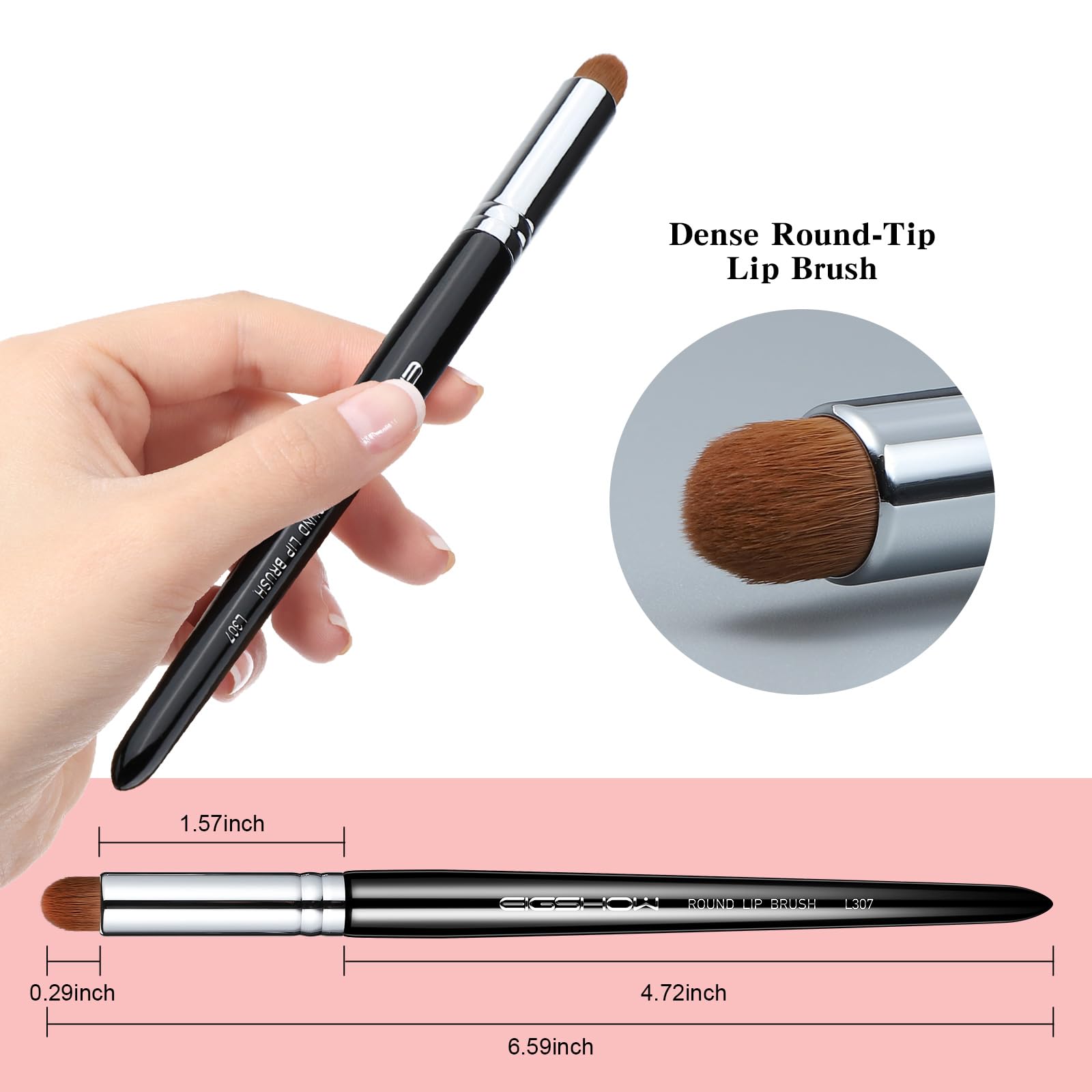 Brosse EIGSHOW pour lèvres, application précise et homogène.