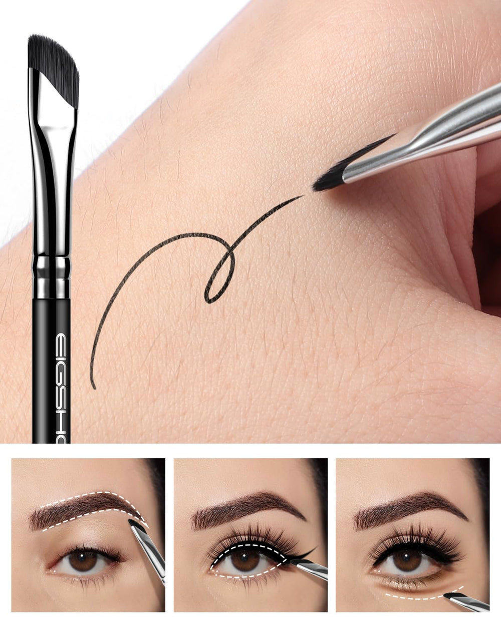 Brosse sourcils courbe dense pour estomper les transitions