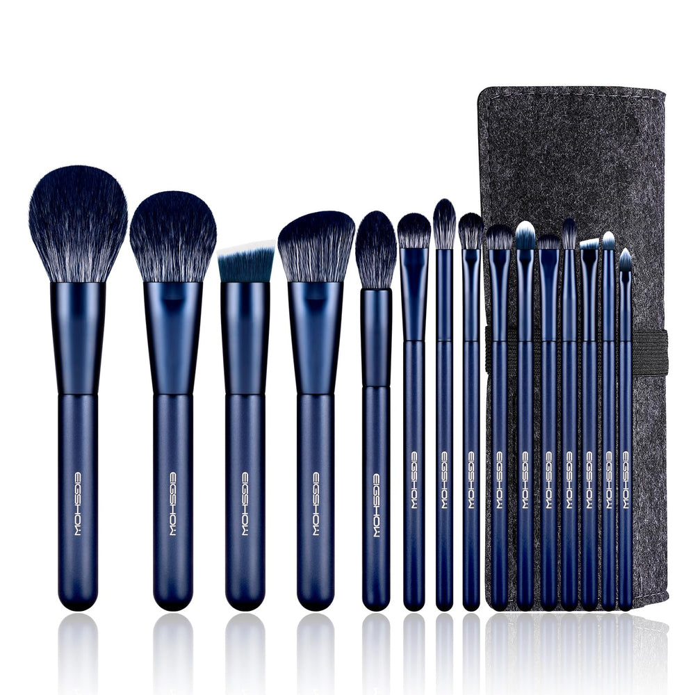 Ensemble professionnel EIGSHOW de 15 pinceaux, pour un maquillage précis et durable.