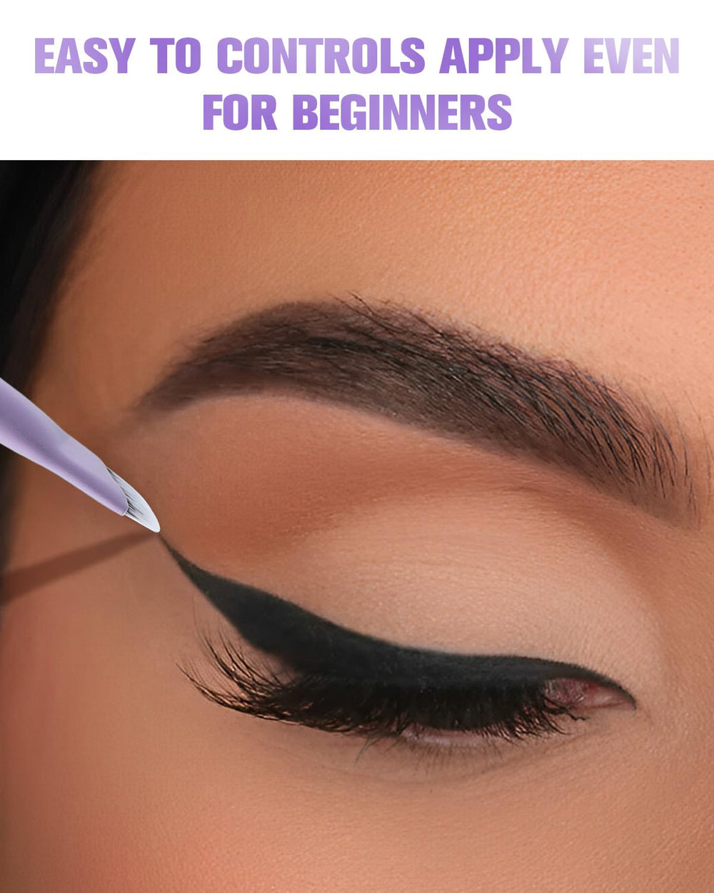Pinceau Eyeliner EIGSHOW Sickle Angled Gel, 2-en-1 liner et sourcils