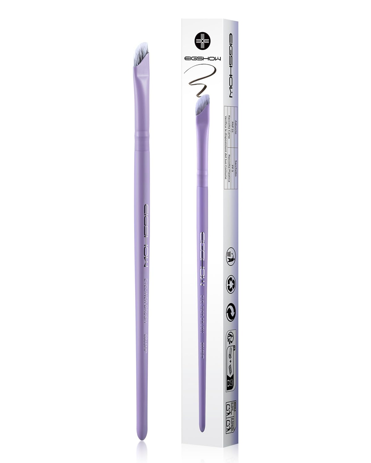 Pinceau Eyeliner EIGSHOW Sickle Angled Gel, design élégant pour routine maquillage