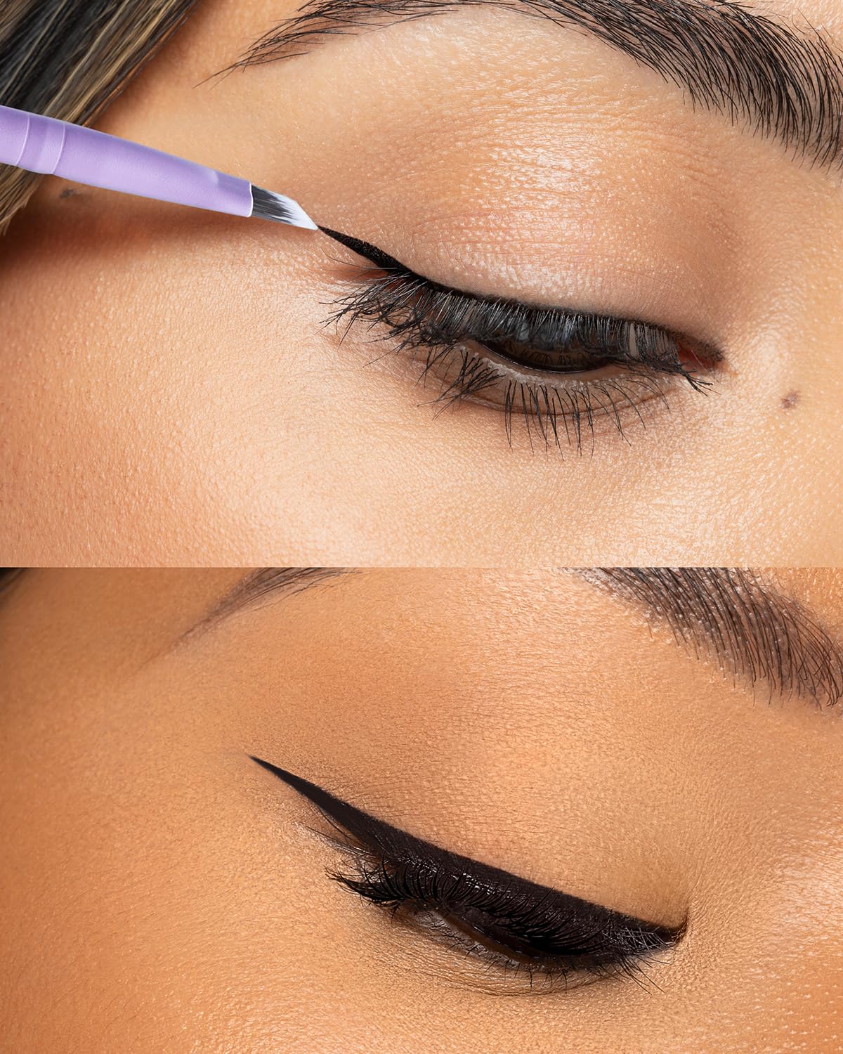 Pinceau Eyeliner Fin Angulé EIGSHOW PRO application fluide et contrôlée.