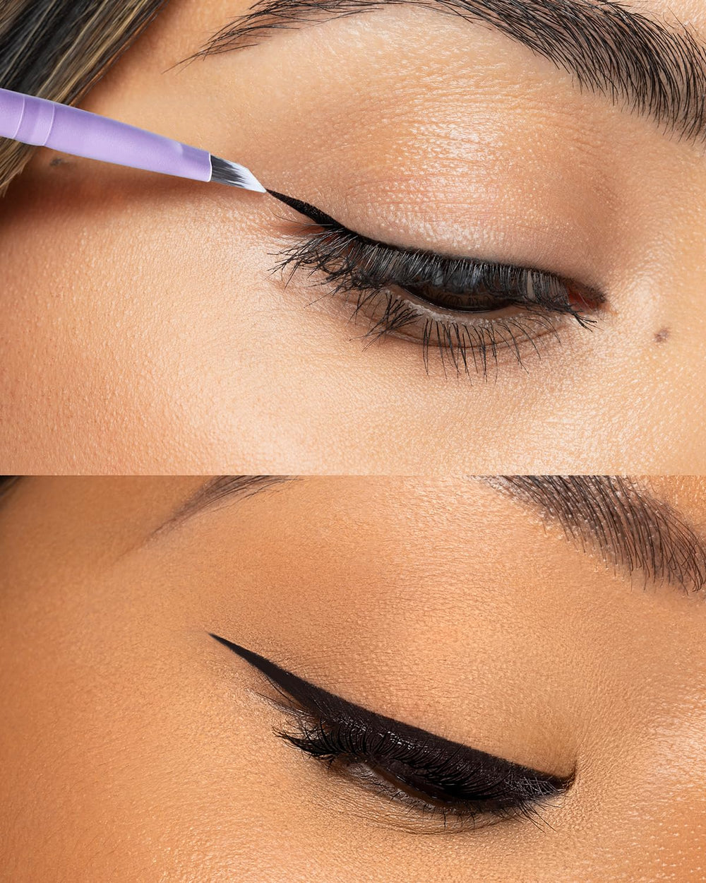 Pinceau Eyeliner Fin Angulé EIGSHOW PRO application fluide et contrôlée.